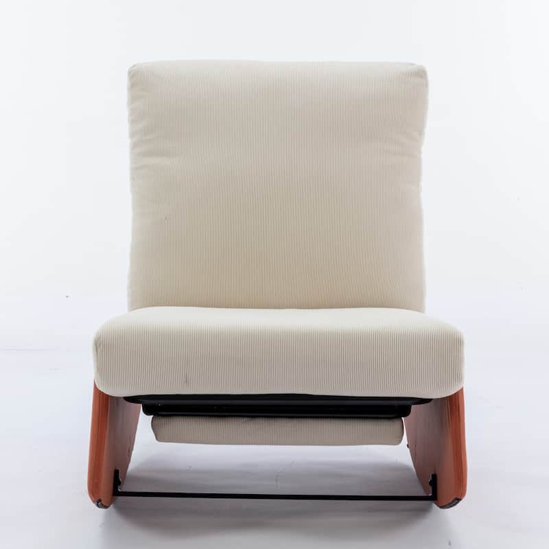 Modern Orange Rocking Recliner - Comfy for Nursery/Reading. Footrest, Soft Padding. Ideal for Living/Bedroom Relaxing - N/A