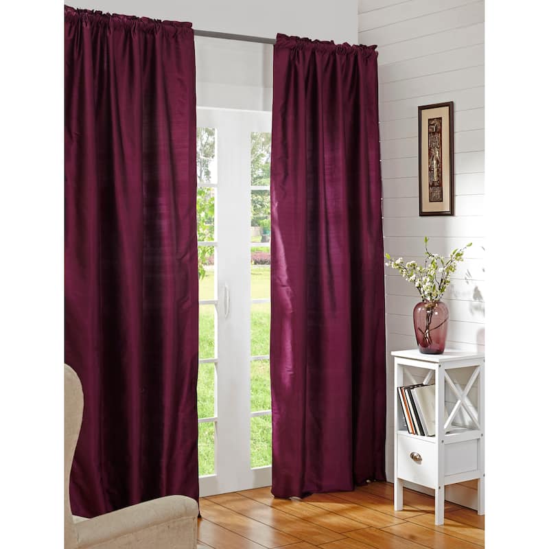Dupioni Silk Rod Pocket 96-inch Curtain Panel - 42 x 96