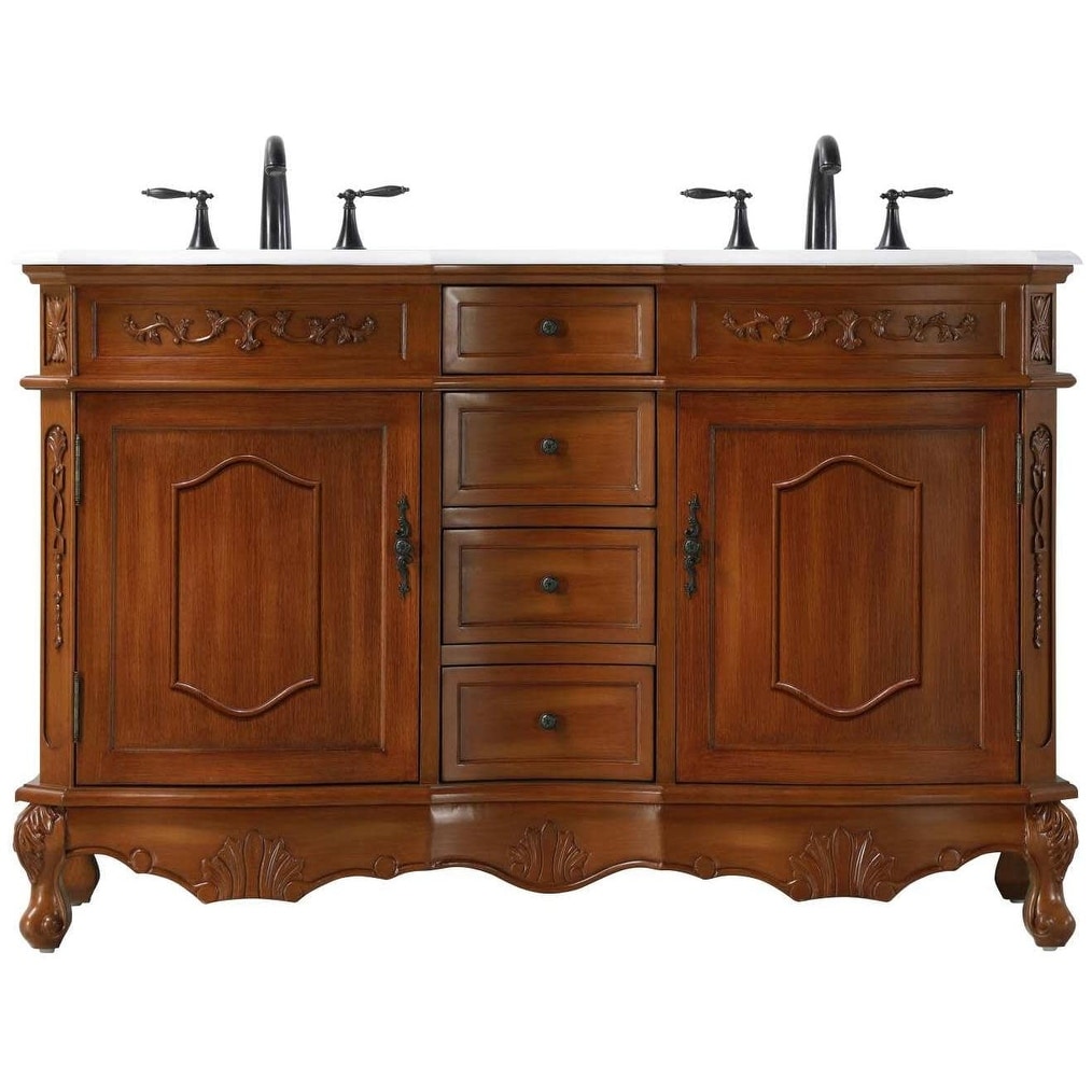 Elegant Lighting VF10154D-VW Danville 54" Free Standing Double Basin