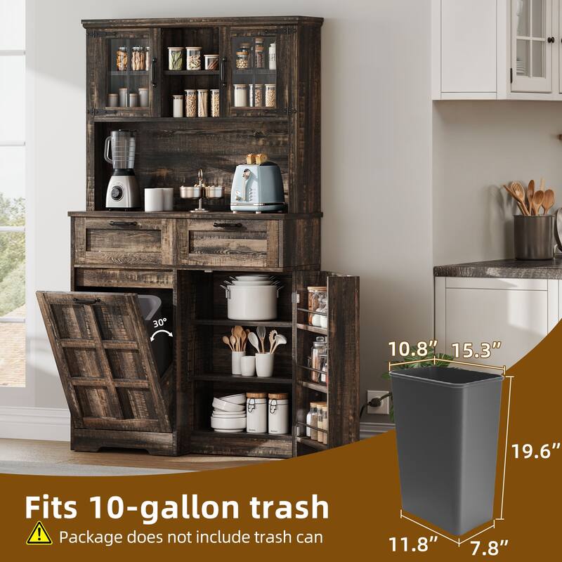 Farmhouse Kitchen Pantry Storage Cabinet