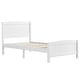 preview thumbnail 2 of 13, White Twin Pine Single-Layer Core Vertical Stripe Full-Board Curved Bed Head