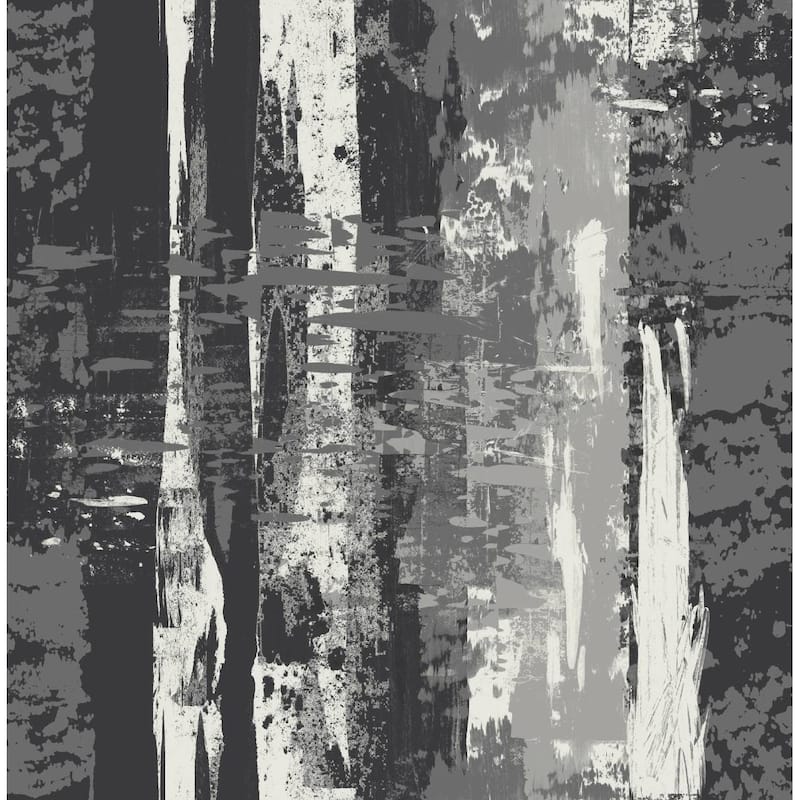 Seabrook Designs Emilia Faux Unpasted Wallpaper - 20.5 in. W x 33 ft. L - Metallic Charcoal