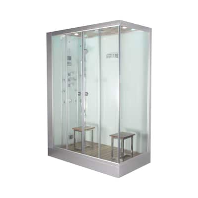 Platinum DZ961F8 Steam Shower-White (Left Side Controls)