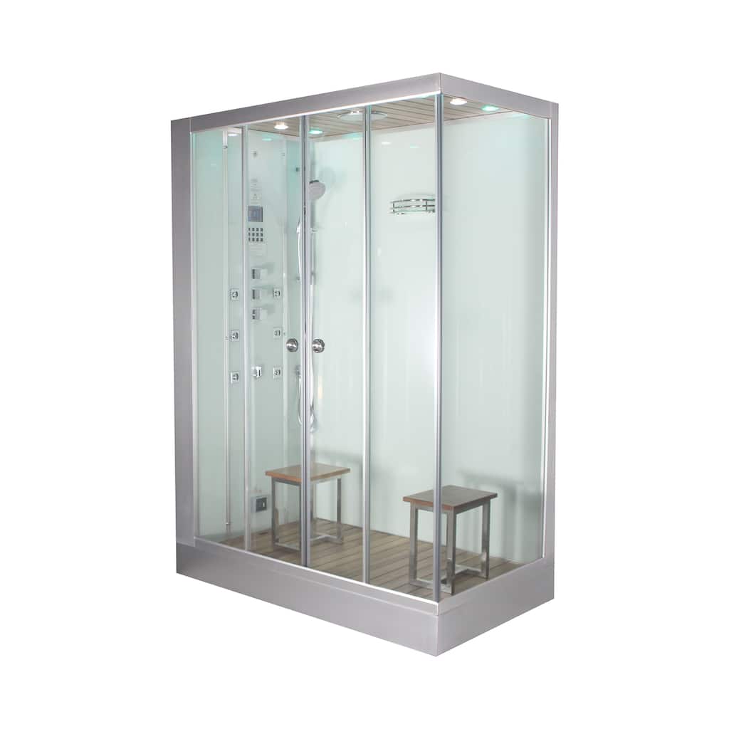 Platinum DZ961F8 Steam Shower-White (Left Side Controls)