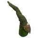 preview thumbnail 2 of 2, 21" Green Standing Gnome Christmas Figure with Bendable Hat