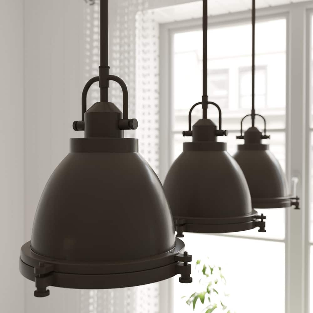 Hunter Bridgemoor 12" 1 Light Pendant - Kitchen Island, Dining room - Industrial, Farmhouse