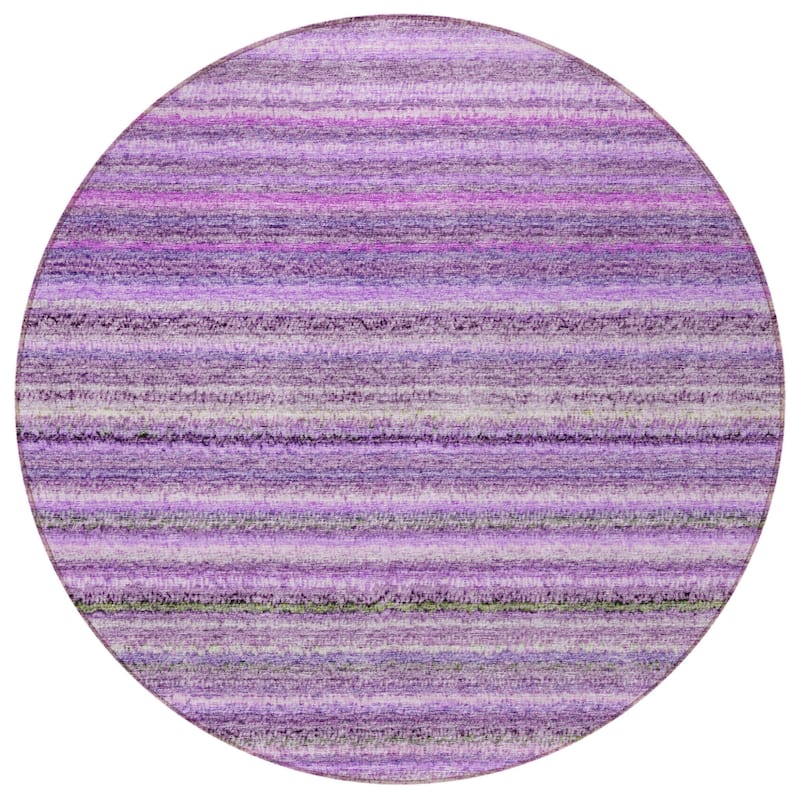 HomeRoots Striped Transitional Rectangle Outdoor Rug