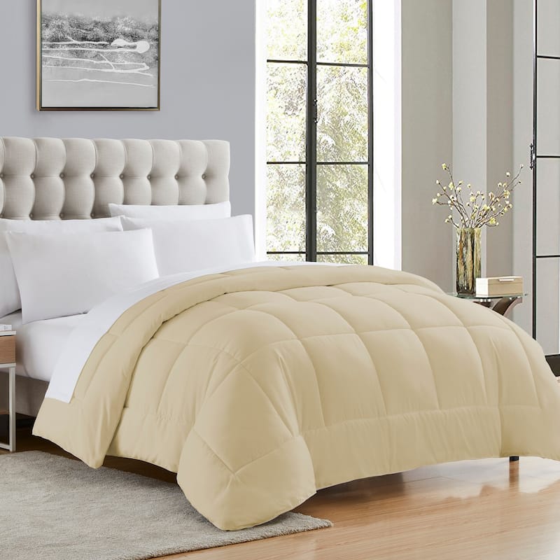 All Season Hypoallergenic Lightweight Down Alternative Comforter - Twin - Cream
