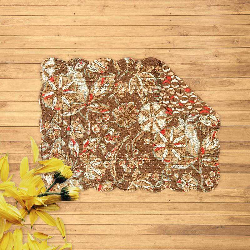 Sedona Cotton Quilted Rectangular Reversible Placemat Set of 6 - Set of 6