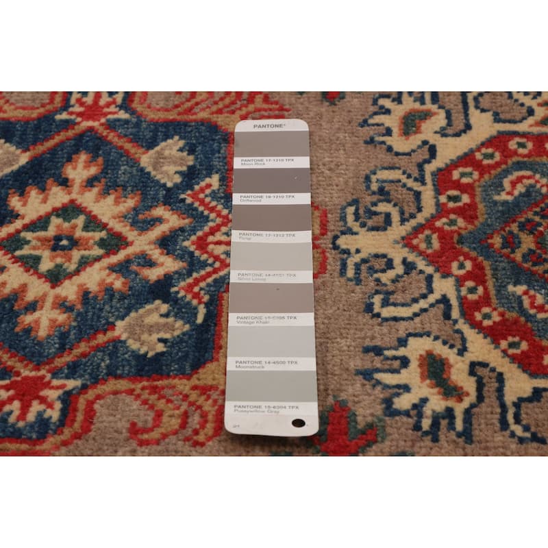 ECARPETGALLERY Hand-knotted Uzbek Ghazni Taupe Wool Rug - 2'7 x 12'10