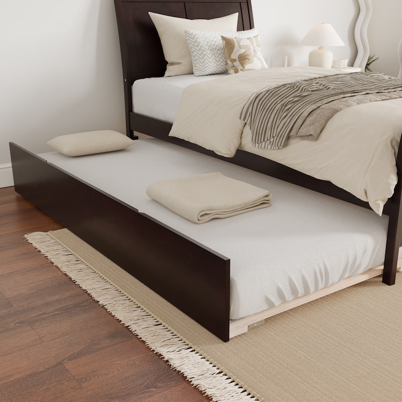 Portland Solid Wood Platform Bed with Matching Footboard and Trundle