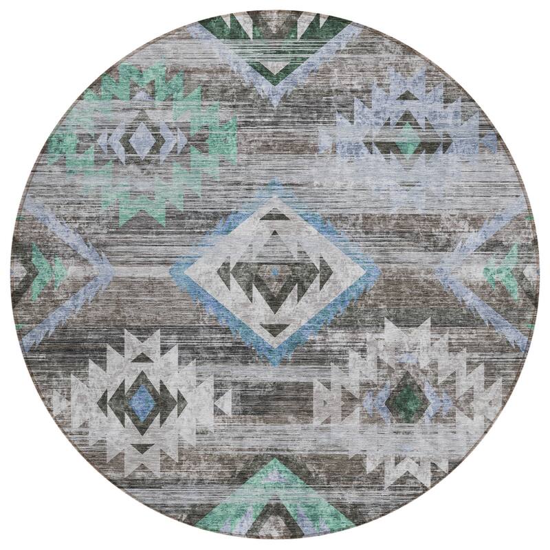 HomeRoots Southwestern Transitional Rectangle Outdoor Rug