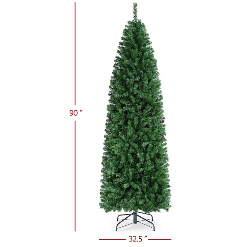 Yaheetech 6Ft/7.5FT Unlit Artificial Kingswood Fir Christmas Tree