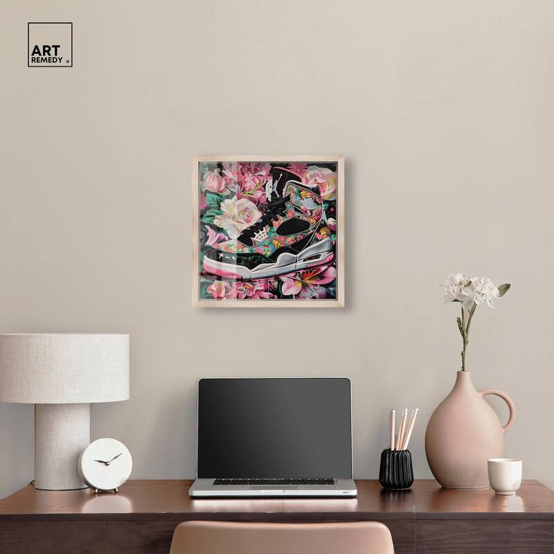 Hidden in Floral Bloom Sneaker Shadowbox by Art Remedy