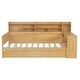 preview thumbnail 14 of 15, Wooden Twin Size Daybed with Storage Shelves, Multi-functional Bed with 2 Storage Drawers and Study Desk, Natural
