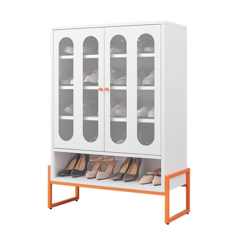 5.9" Modern Shoe Cabinet with Double-Sided Mesh Doors, Adjustable Partitions