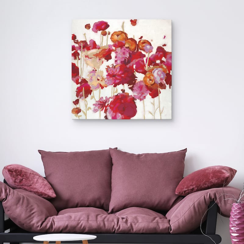 Red Floral Dream I by Randy Hibberd Canvas Art Print
