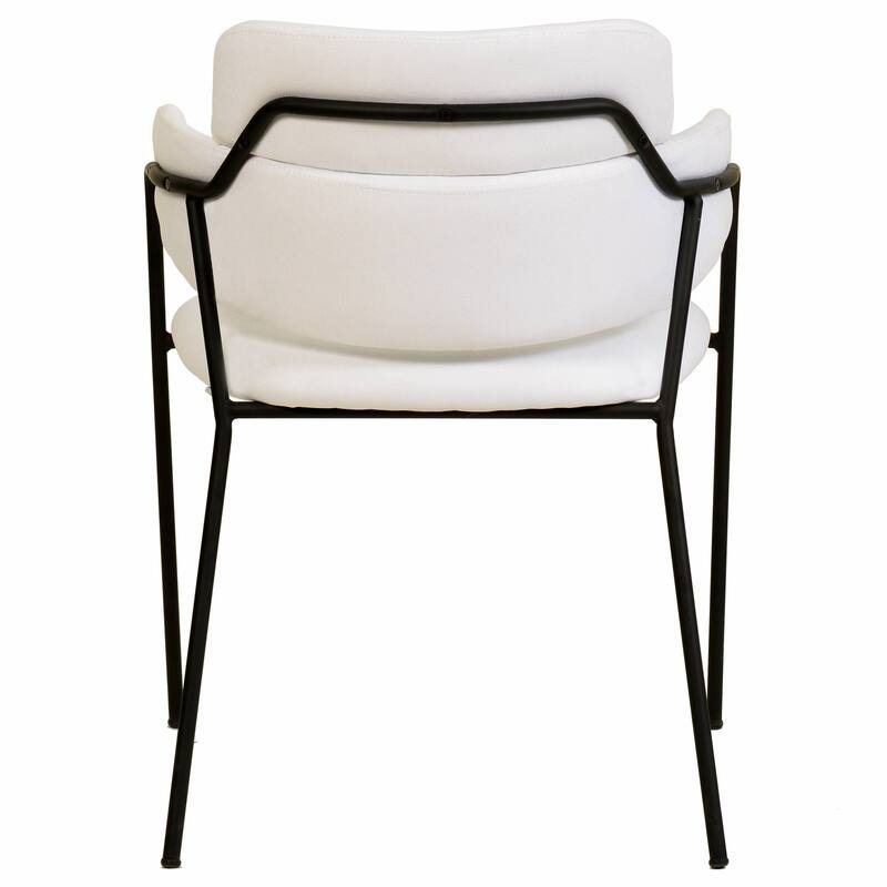 LeisureMod Axis Upholstered Dining Chair in Leather/Polyester/Velvet, Modern Minimalist Side Chair for Home & Kitchen