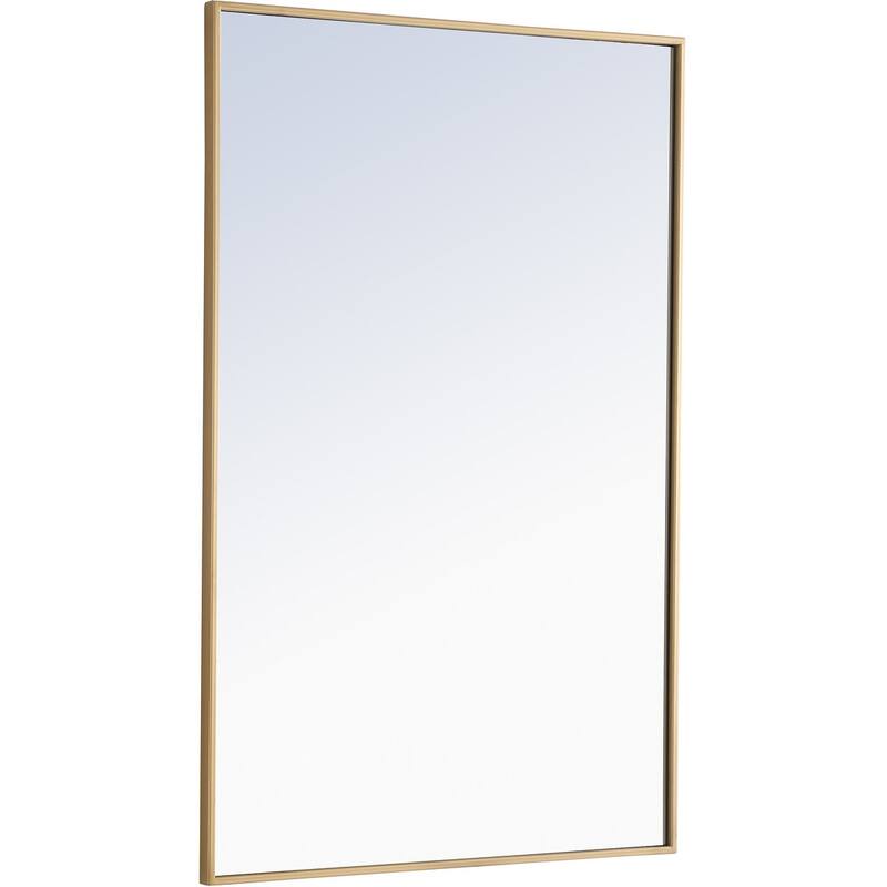 Elegant Lighting Eternity 28" x 42" Rectangular Beveled Metal Framed