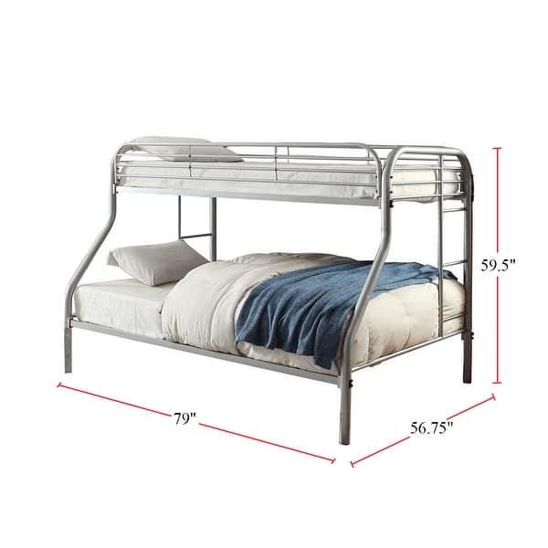 Metal Twin Over Full Bunk Bed in Silver Bed Bath & Beyond 34628835