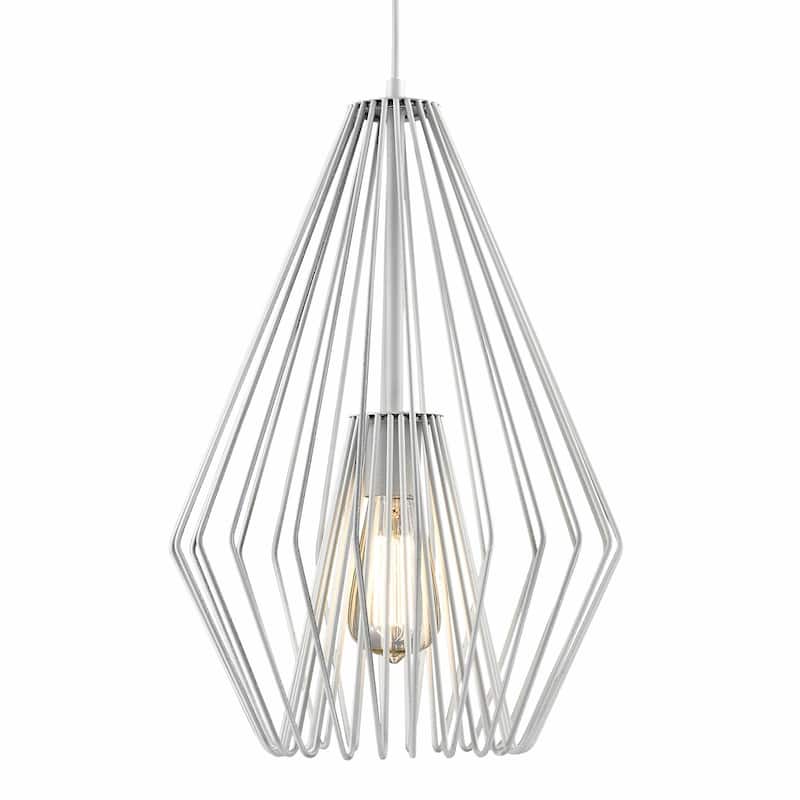 Z-Lite Quintus Single Light 12-1/4" Wide Abstract Pendant - White