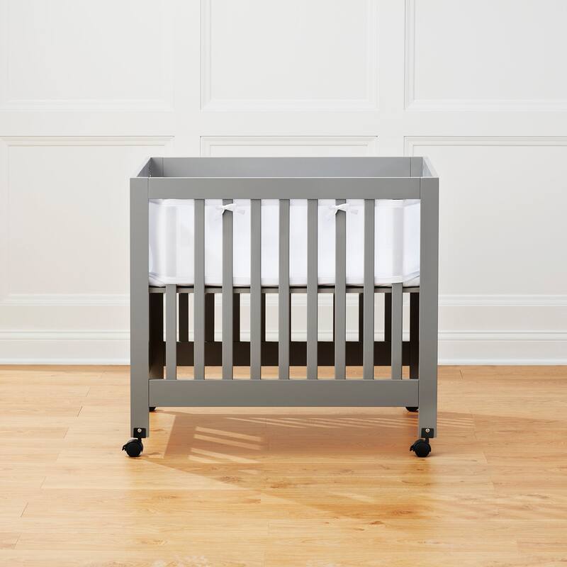 BreathableBaby Breathable Mesh Liner for Mini Cribs, Classic 3mm Mesh (Size 4M Covers 4 Sides, Mini Cribs Only)
