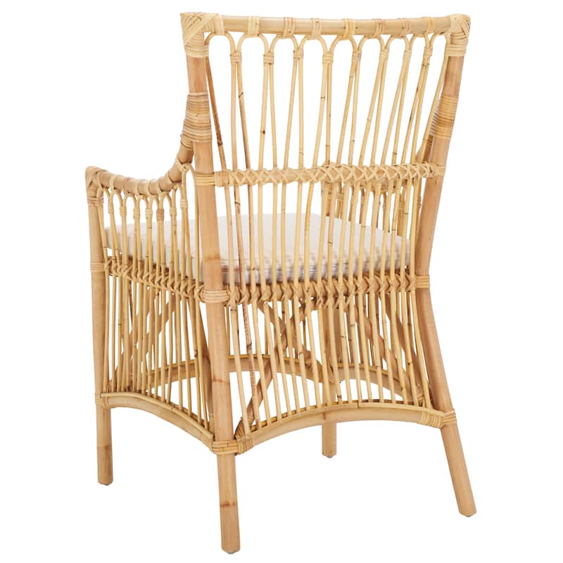 SAFAVIEH Zorianna Solid Wood Dining Chair with Cushion (Fully Assembled) - 22"W x 22"D x 36"H