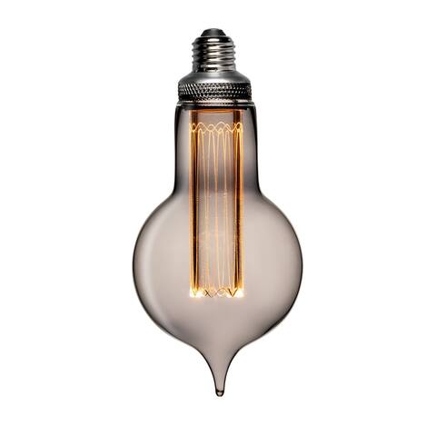 Next Glow vintage Drop decorative LED light bulb classic inner pillar - Smoke / Grey