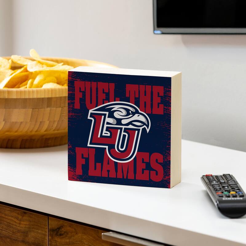 Liberty University Wooden Tabletop Mantel Shelf Sign - 6" x 6"