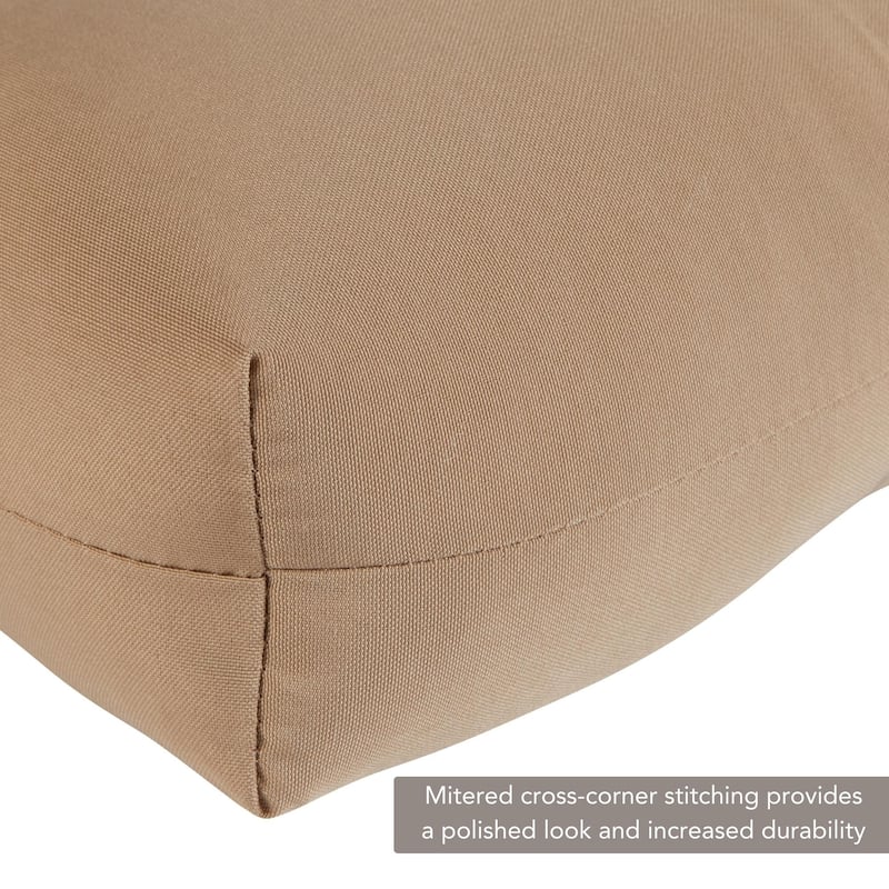 21 x 42-inch Solid Color Outdoor Seat/Back Chair Cushions (Set of 2) (Cushions Only)