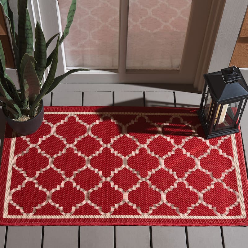 SAFAVIEH Courtyard Kristelle Indoor/ Outdoor Waterproof Patio Backyard Rug