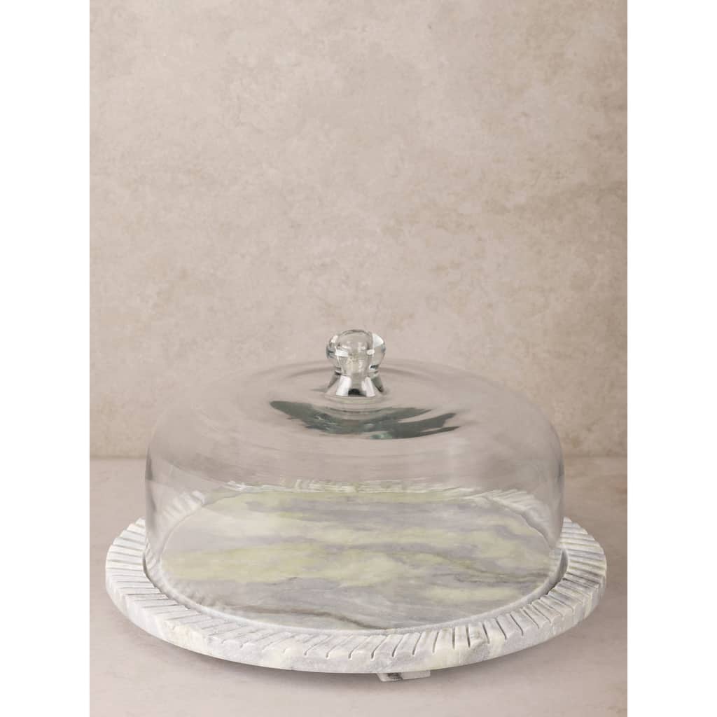 Blinq Green Onyx Serving Board with Cloche - Large