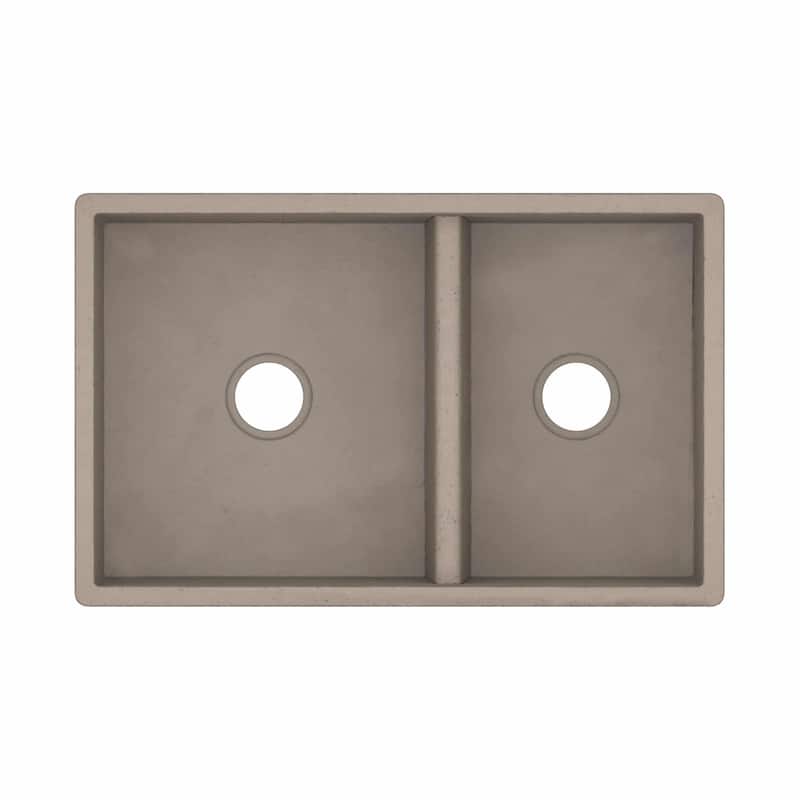 Farmhouse 33-inch Double Bowl NativeStone Kitchen Sink - 33" x 21" x 10.25"