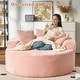 preview thumbnail 16 of 43, XIZZI Modern Round Plush Lounge Sofa with Cushions