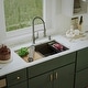 preview thumbnail 14 of 14, Karran QUWS-880 Undermount 32-1/2 in. Double Equal 50/50 Bowl Workstation Kitchen Sink