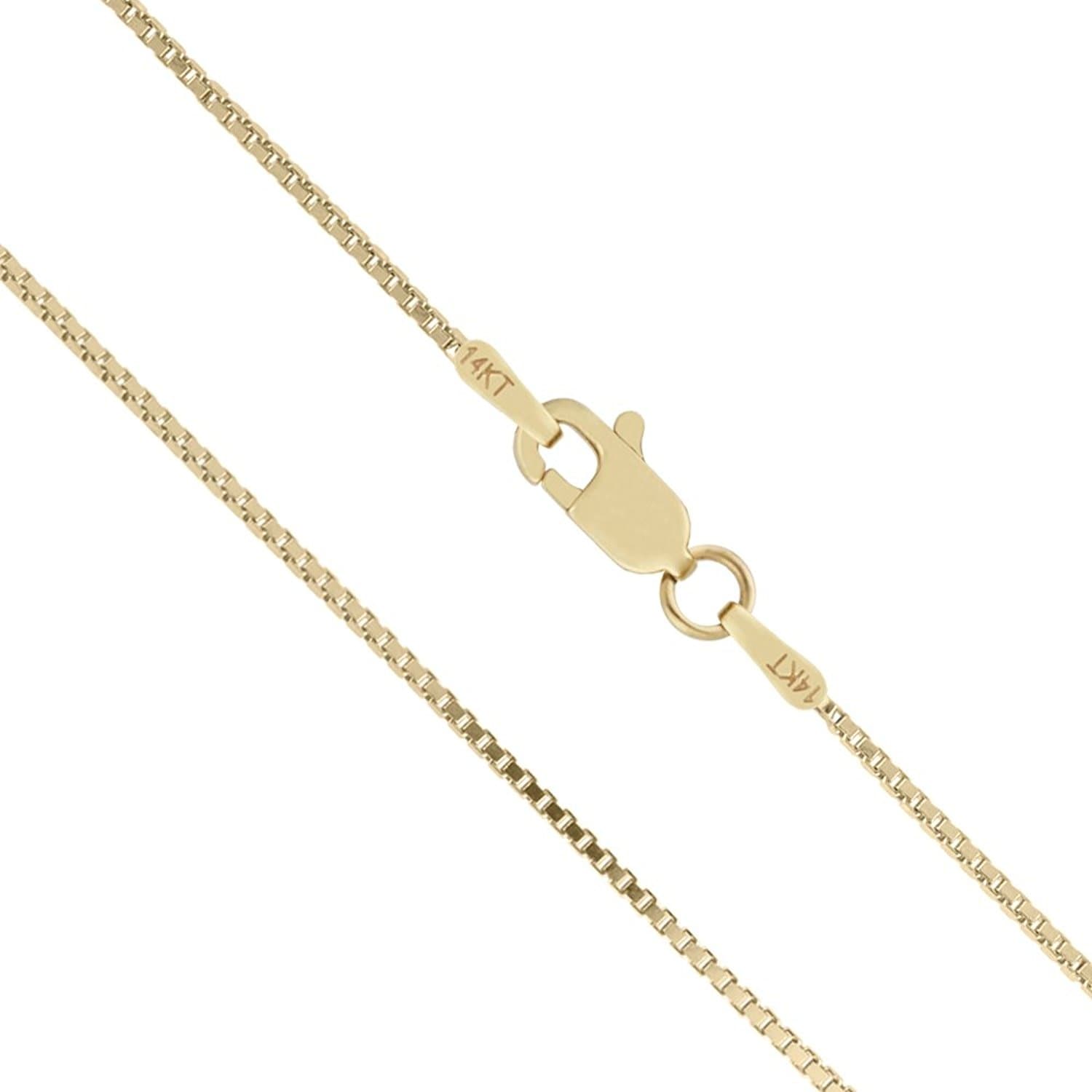 Gift box Details about   Men's 1mm 14K Yellow Gold Chain Singapore Chain Necklace 