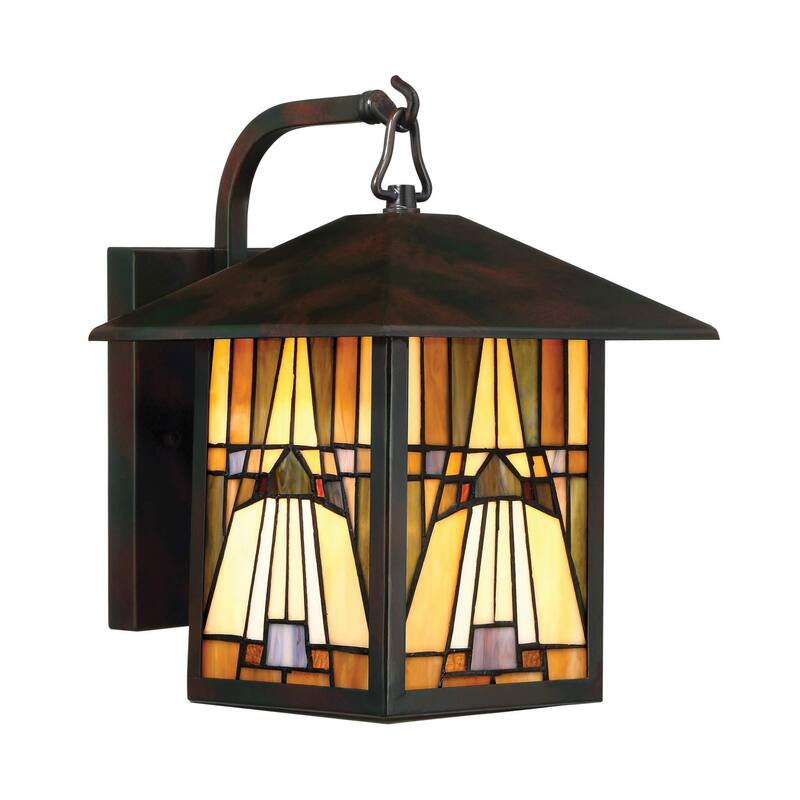 Roseto Titus Single Light 12" Tall Outdoor Lantern Style Wall Sconce - Valiant Bronze
