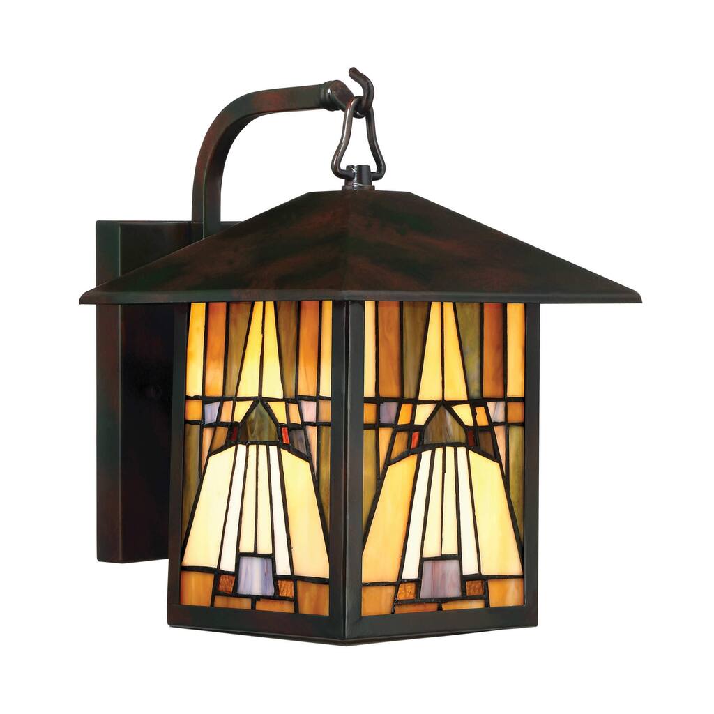 Roseto Titus Single Light 12" Tall Outdoor Lantern Style Wall Sconce
