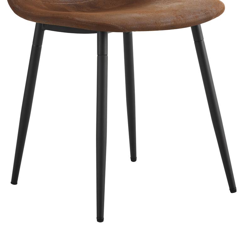 5-piece Natural and Black Spliced Round Dining Table Set with Double-Layer Storage Shelf, Anti-Slip Feet