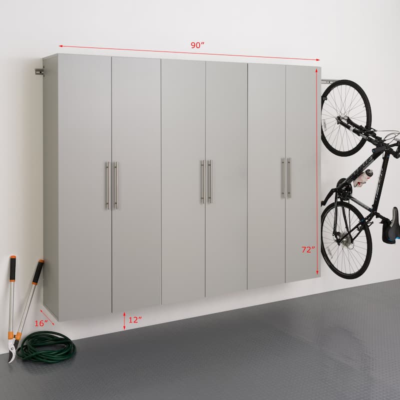 Prepac HangUps 90" Storage Cabinet Set D - 3pc - 90" W x 72" H x 16" D