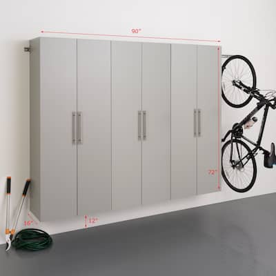 Prepac HangUps 90" Storage Cabinet Set D - 3pc - 90" W x 72" H x 16" D