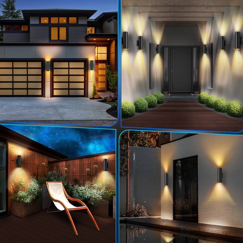 Dusk to Dawn Outdoor Lighting Sensor Wall Lights, IP65 Waterproof Aluminum for Porch Patio etc