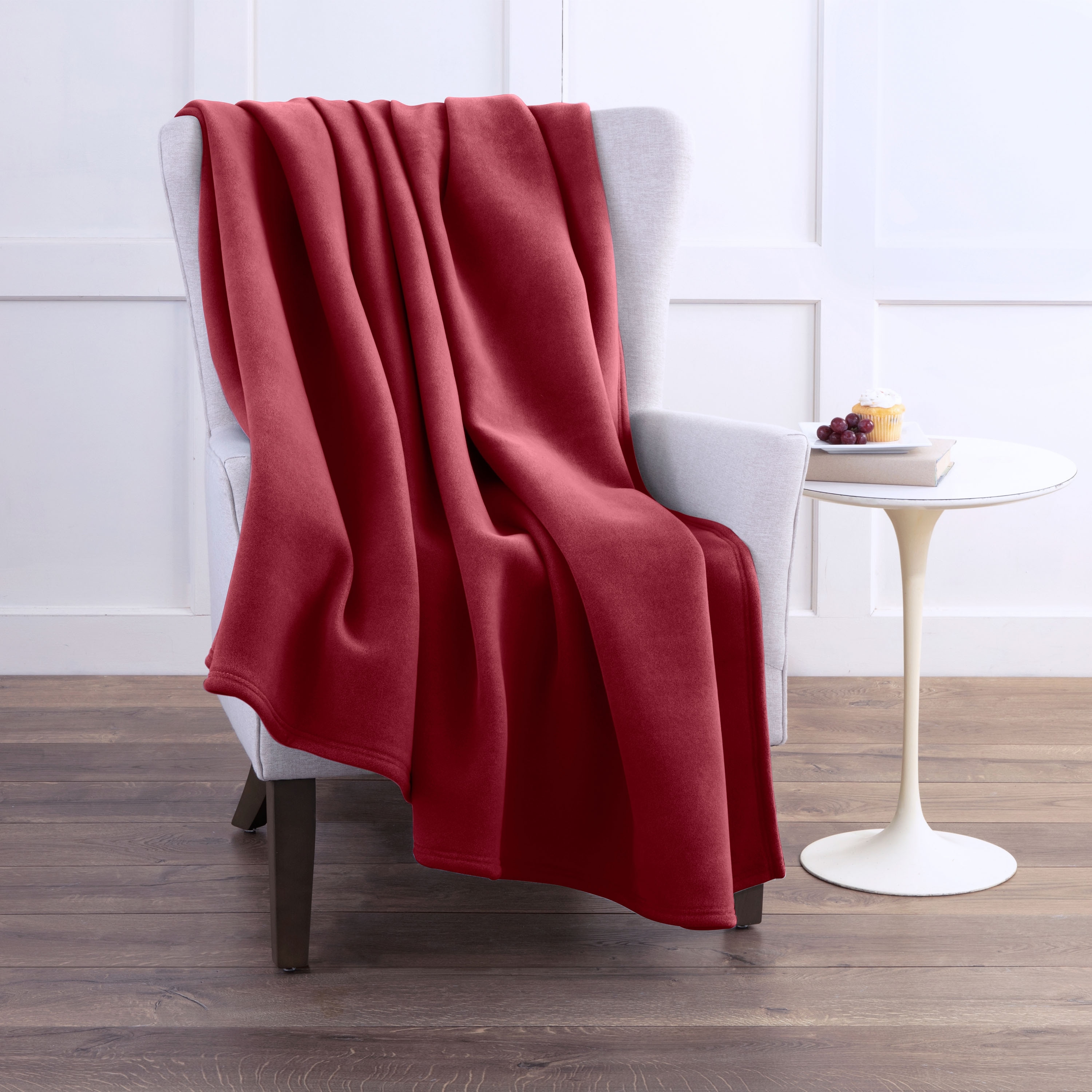 Red vellux blanket online