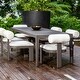 preview thumbnail 2 of 10, Uttermost Polanco Outdoor Aluminum Dining Table