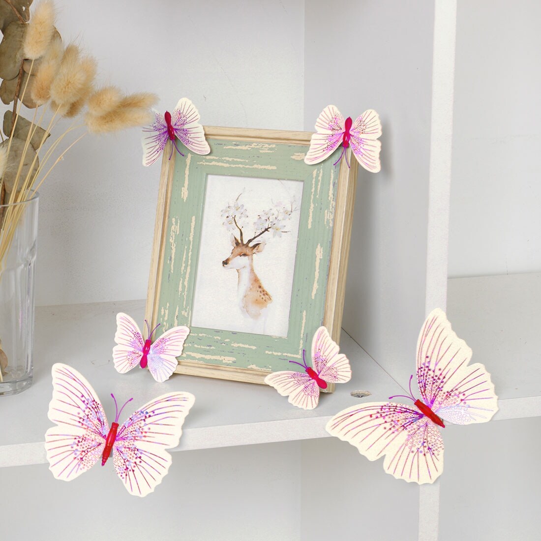 Shop 24pcs 3d Butterfly Wall Decal Diy Sticker For Christmas