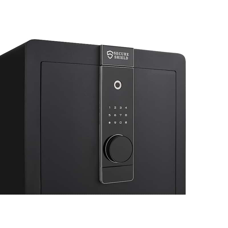 Safe Box with Biometric Recognition, Built-in Removable And Flexible Compartment Partition, Dual Protection