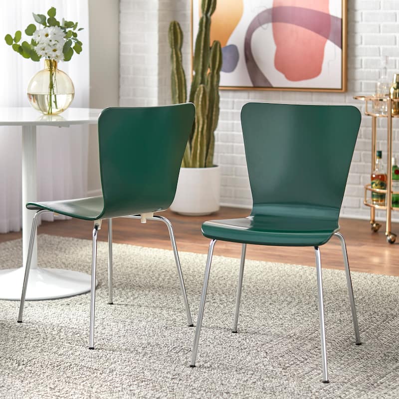 Porch & Den Erie Chairs (Set of 2) - Dark Hunter Green