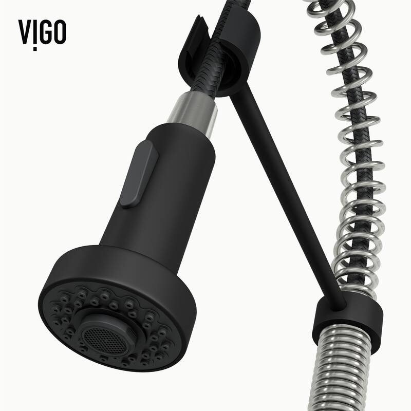 VIGO Edison 19" H Single Handle Pull-Down Sprayer Kitchen Faucet
