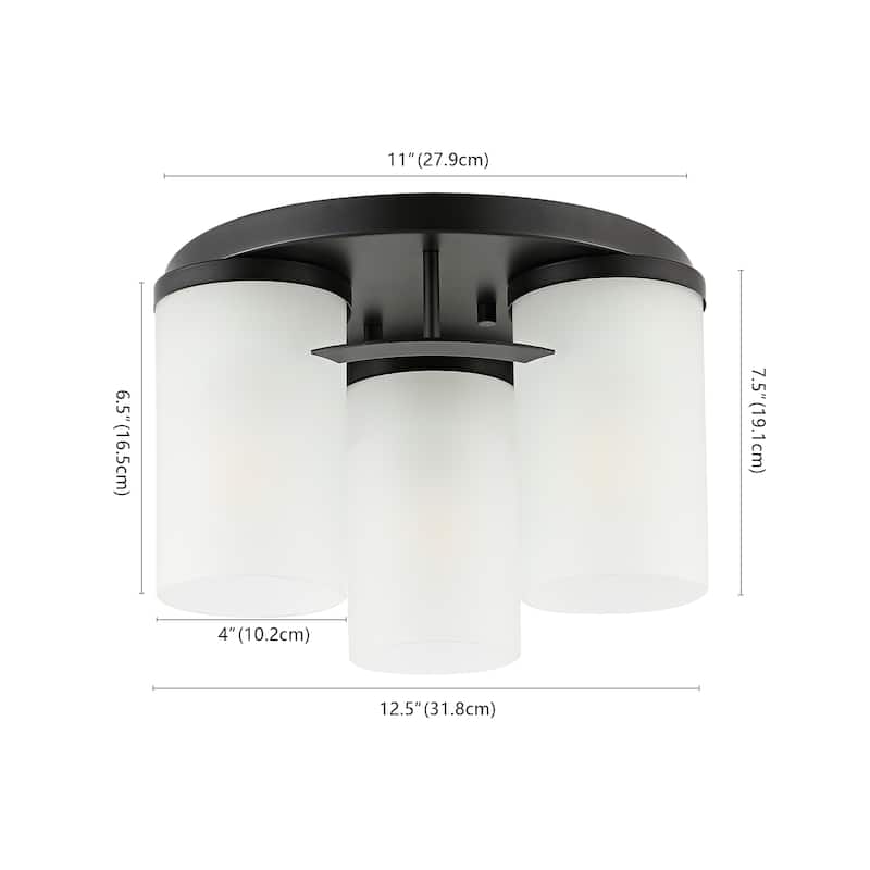 SAFAVIEH Lighting Jeffra Flush Mount - 12"W x 12"D x 7"H
