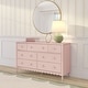 preview thumbnail 12 of 28, Charlotte/Scallop 7 Drawer Dresser Blossom Pink